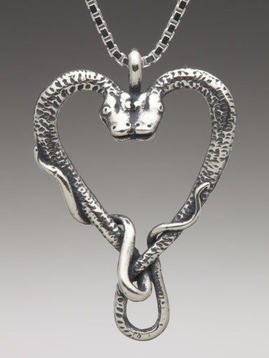 Viper Valentine Pendant - Silver