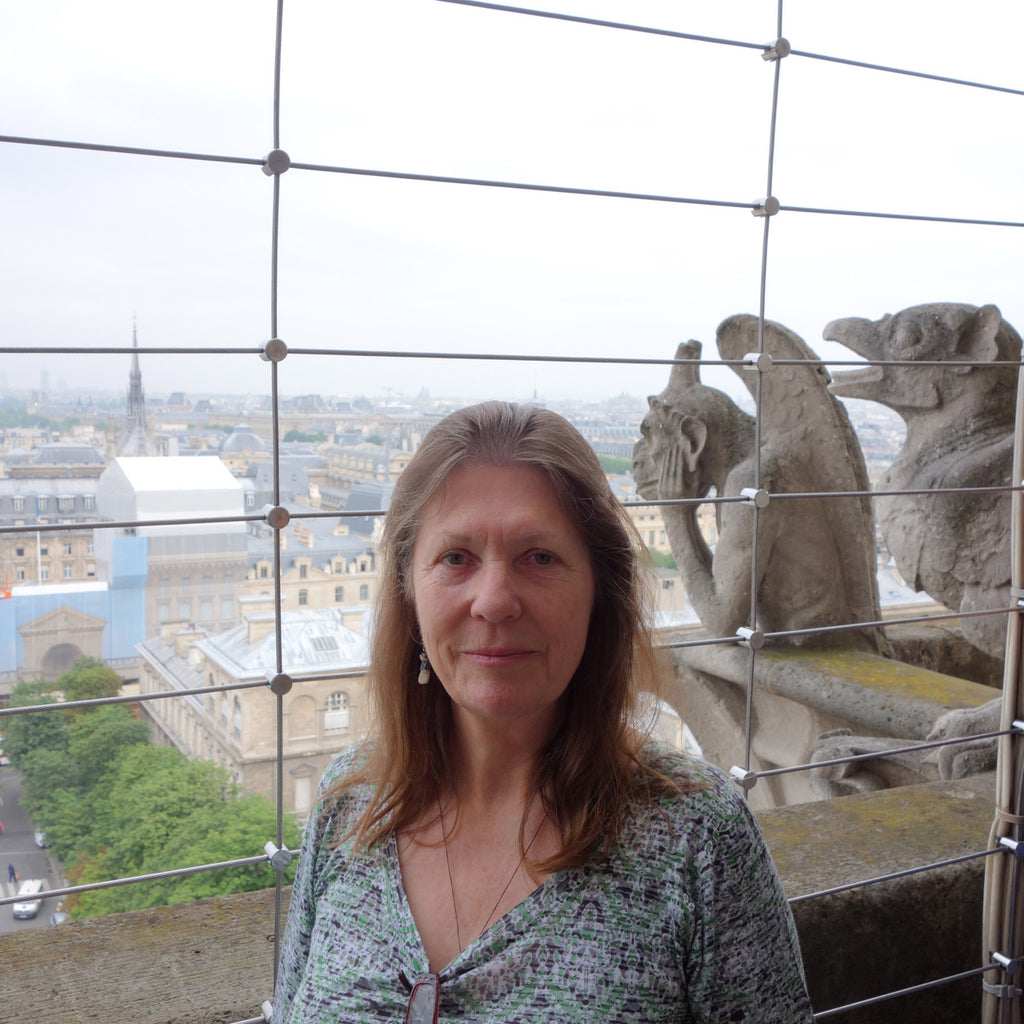 Marty visiting the Notre Dame Gargoyles.