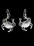 Maryland Blue Crab Earrings - Sterling Silver