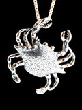 Maryland Blue Crab Pendant - Sterling Silver
