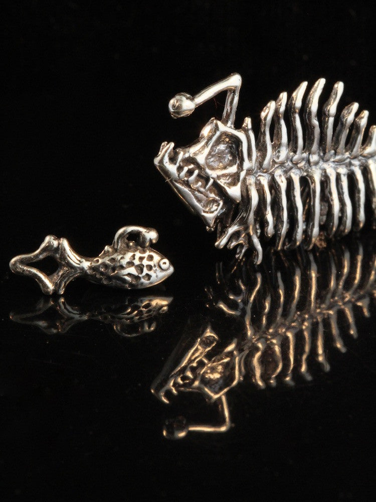 Phantom Angler Fish Skeleton - Silver
