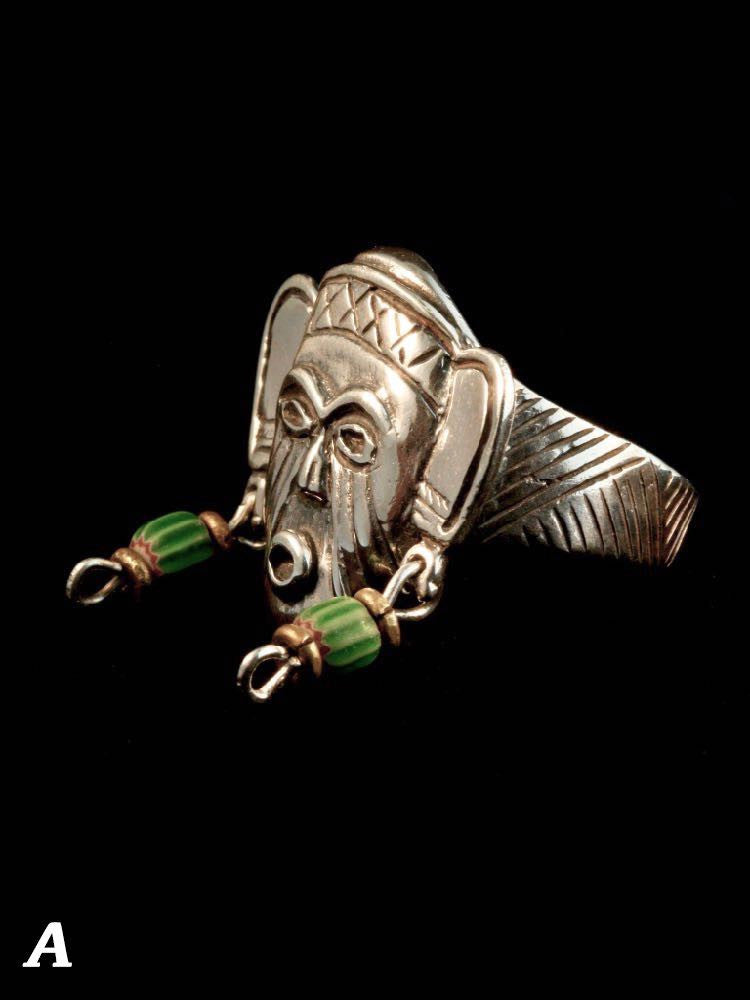 Tribal Mask Ring - Option A - SOLD