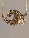 Rip Curl Wave Pendant - 14k Gold