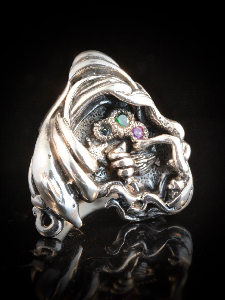 Mermaid Lagoon Ring with Gemstones - Silver