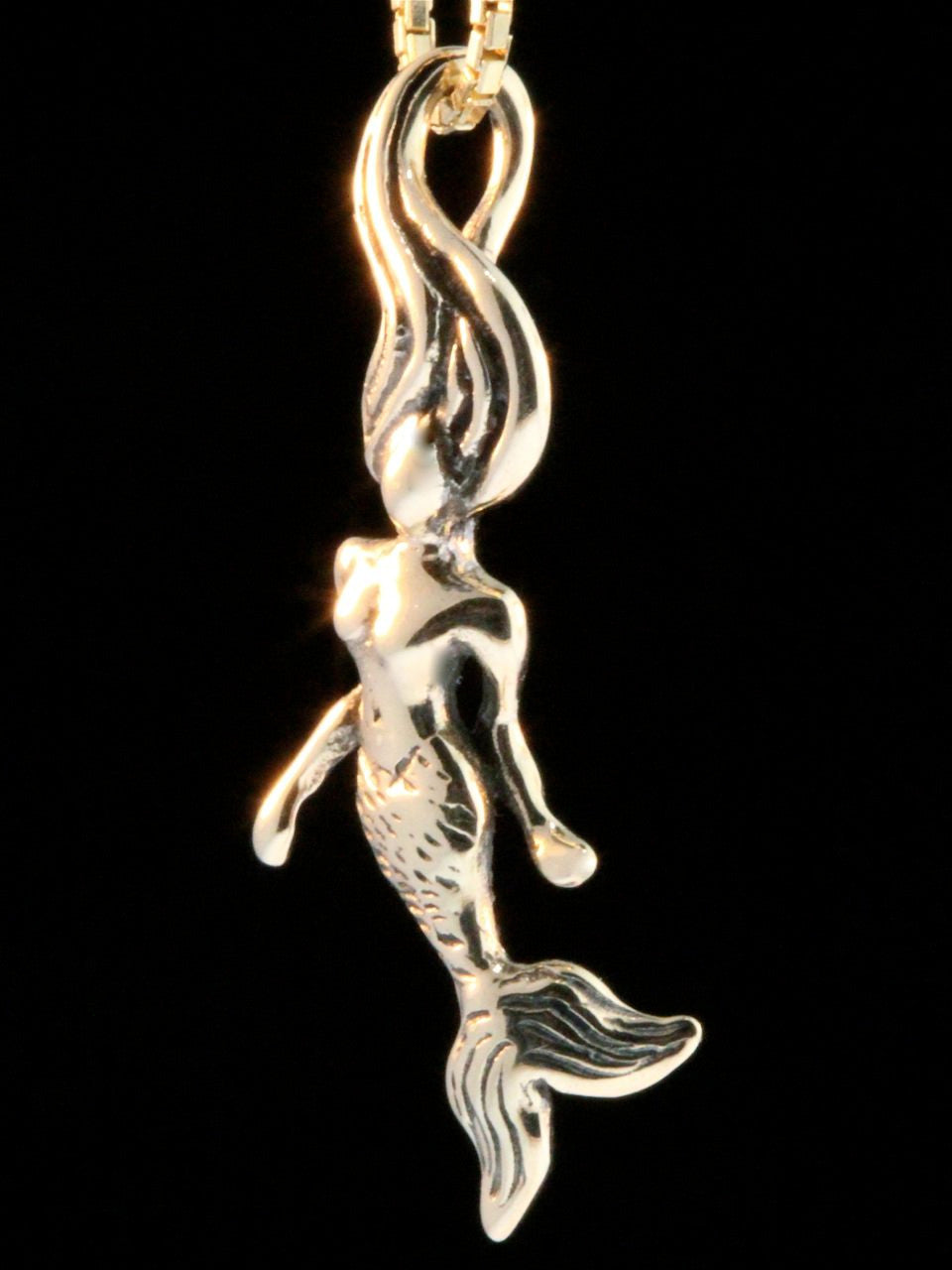 14k Gold Mermaid Charm
