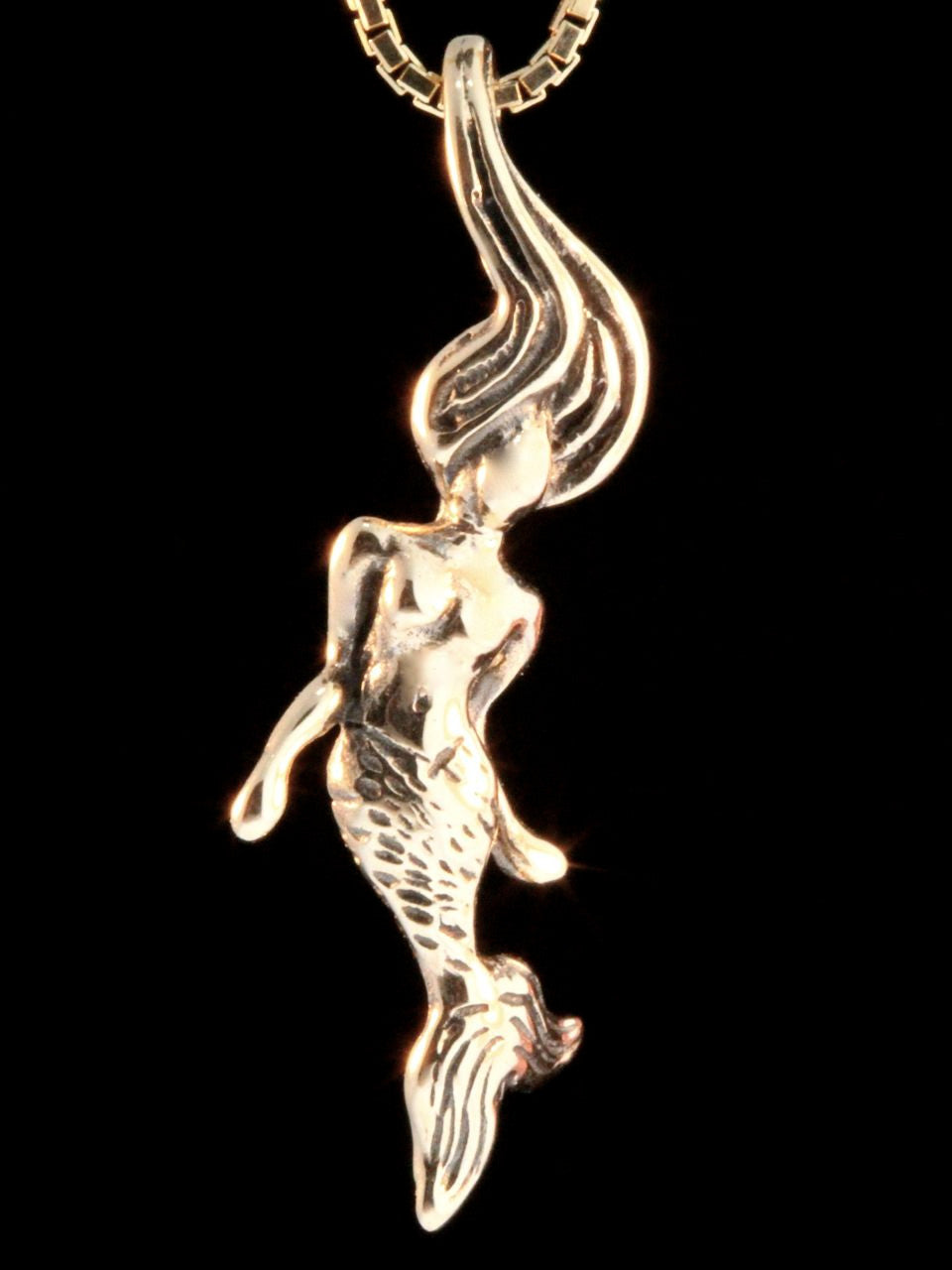 14k Gold Mermaid Charm