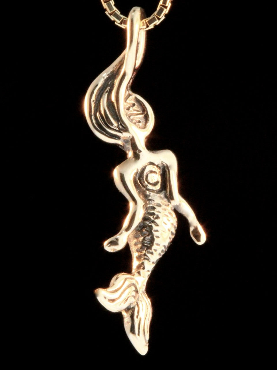 14k Gold Mermaid Charm