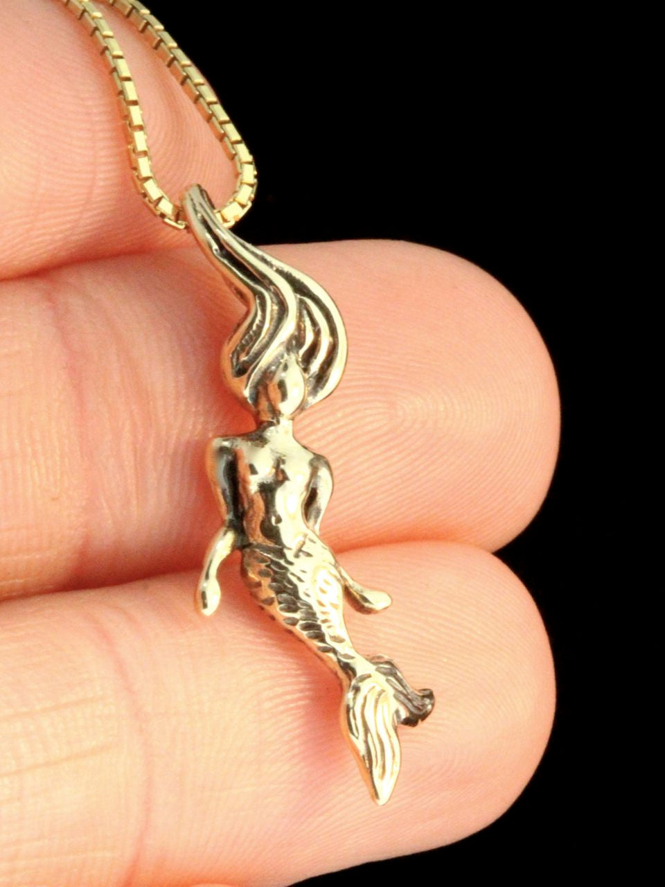 14k Gold Mermaid Charm