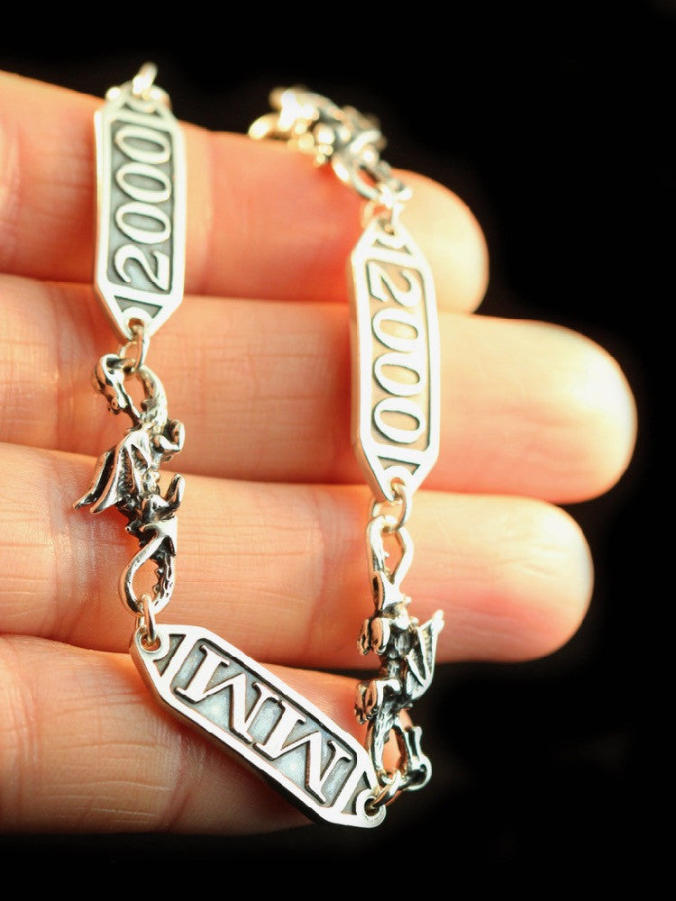 Millennium 2000-MM-Dragon Link Bracelet - Silver