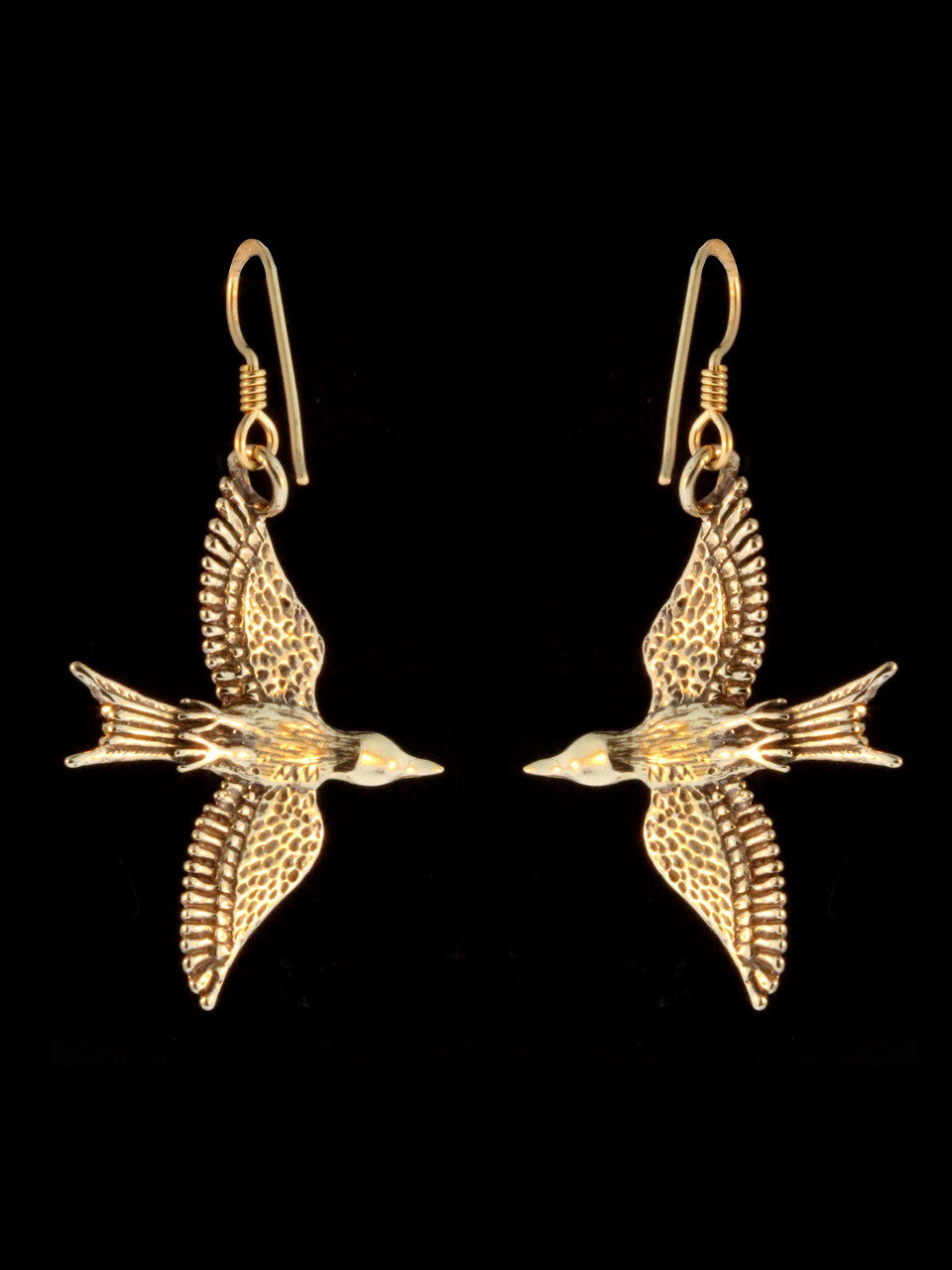 Mocking Jay Earrings in Bronze
