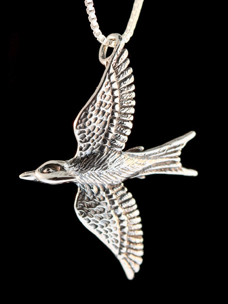 Mocking Jay Charm Pendant Silver