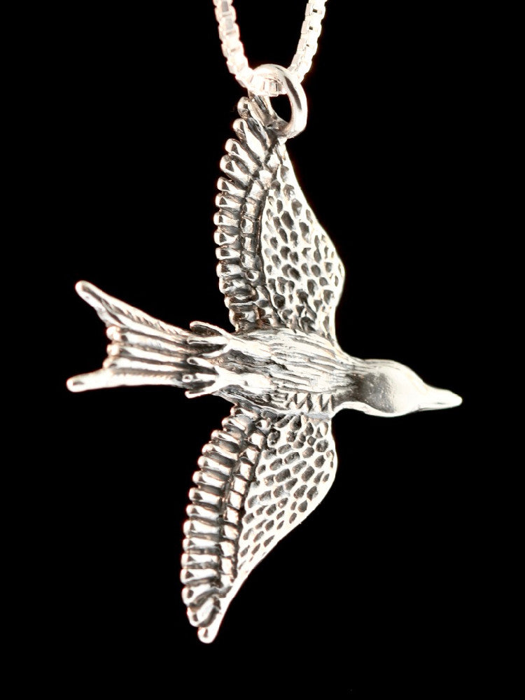 Mocking Jay Charm Pendant Silver