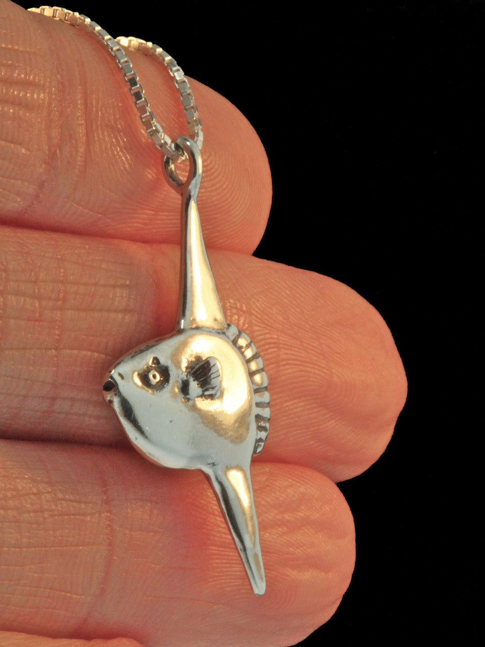 Mola Mola Sunfish Charm - Silver