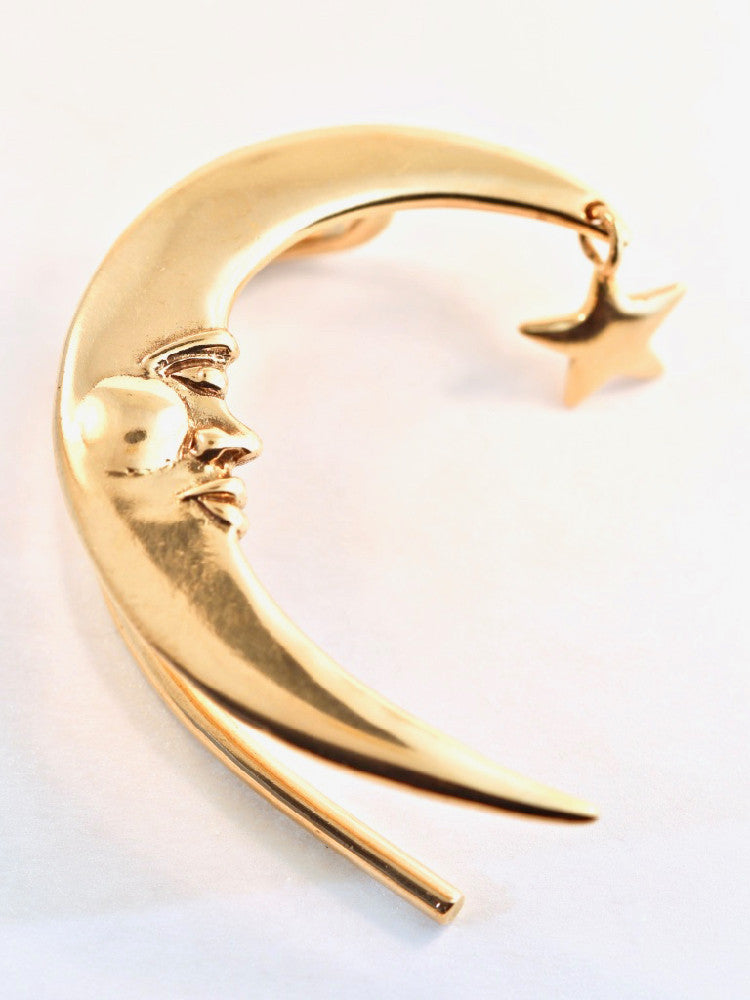 Crescent Moon Ear Wrap - 14K Gold