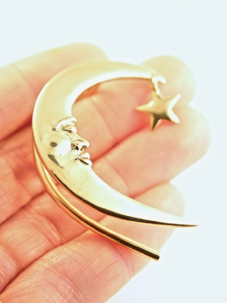 Crescent Moon Ear Wrap - 14K Gold
