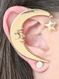 Crescent Moon Ear Wrap - 14K Gold