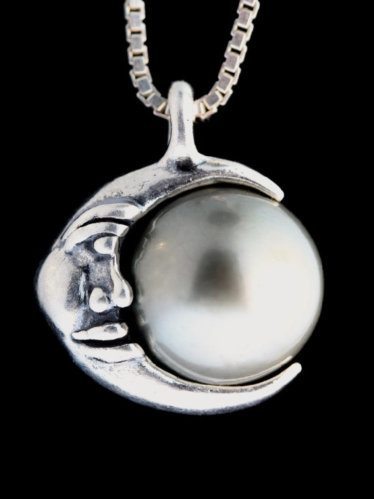 Moon Orb Pendant with South Sea Pearl