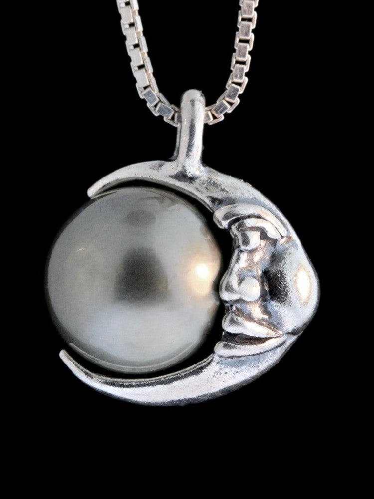 Moon Orb Pendant with South Sea Pearl