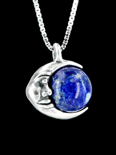 Moon Orb Pendant - Sterling Silver