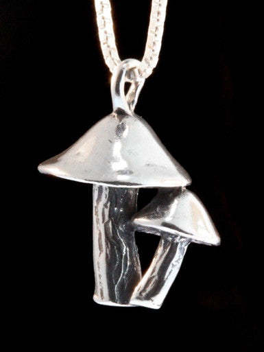 Mushroom Charm - Sterling Silver