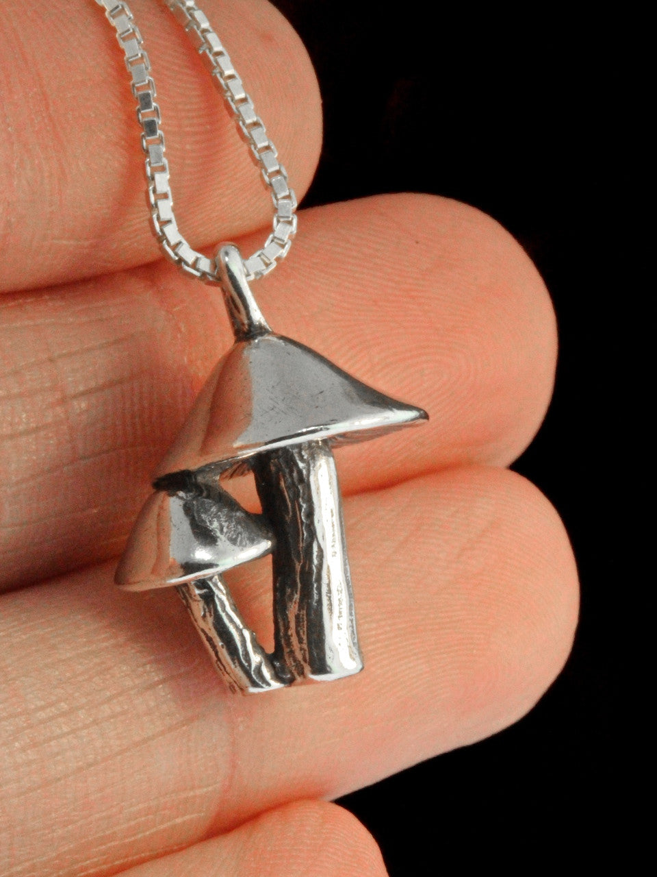 Mushroom Charm - Sterling Silver
