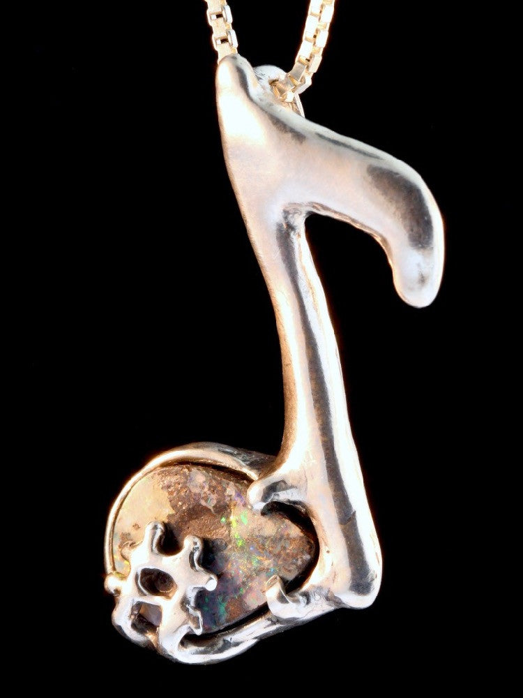 Sharp Eighth Music Note in Silver