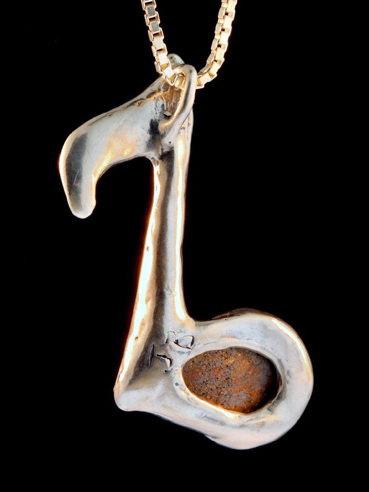 Sharp Eighth Music Note in Silver