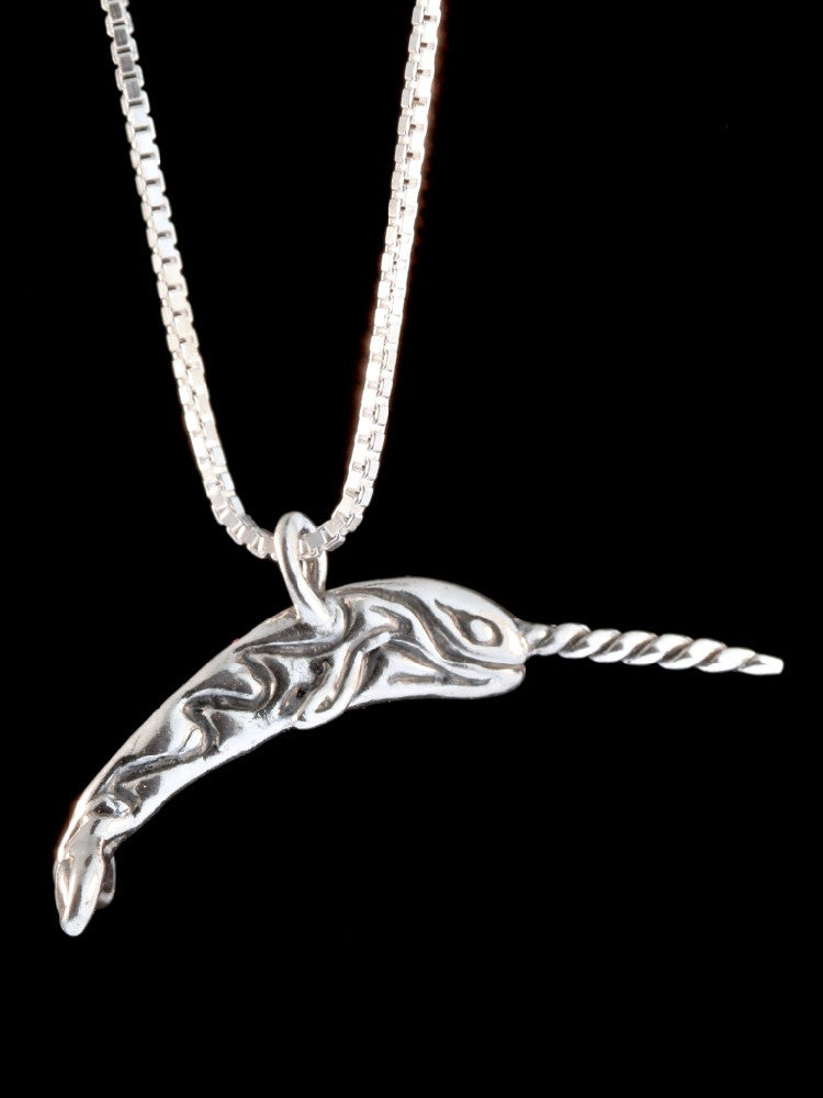 Sterling Silver Tribal Narwhale Charm