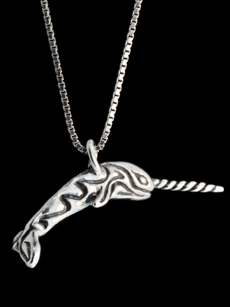Sterling Silver Tribal Narwhale Charm