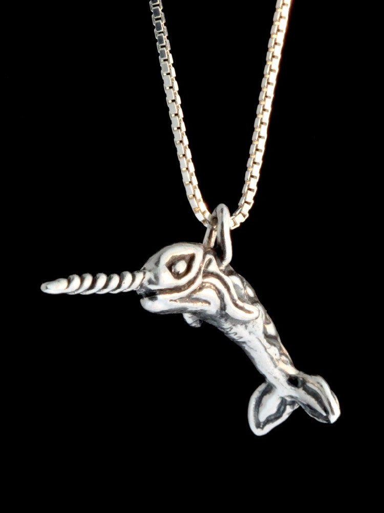 Sterling Silver Tribal Narwhale Charm