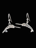 Narwhale Earrings -Silver