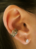 Nouveau Swirl Ear Cuff in Bronze