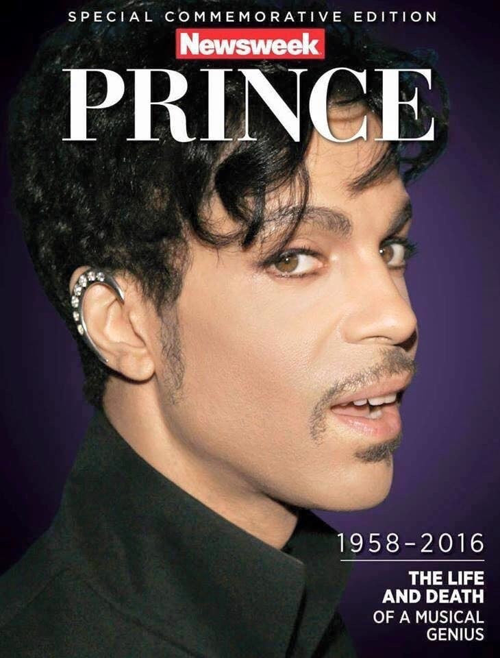 Prince Wearing Crescent Moon Ear Wrap with 7 CZ's.
Designed by Marty Bobroskie
Photograph on cover of Newsweek