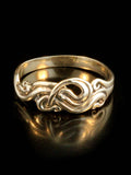 Gold Nouveau Swirl Ring - 14k Gold