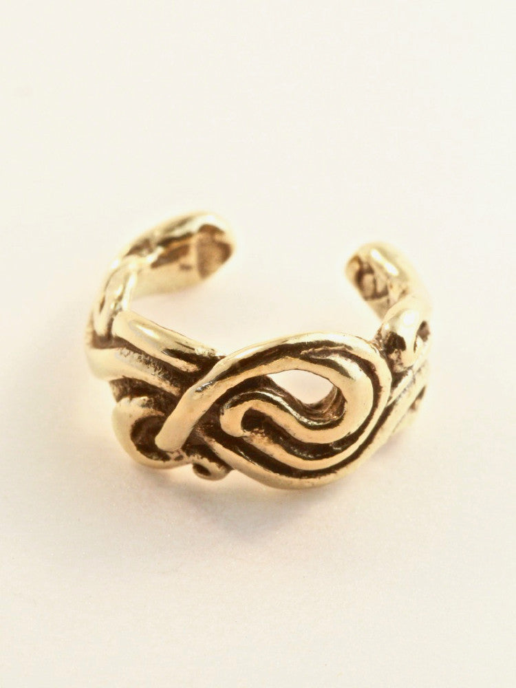 Nouveau Swirl Ear Cuff - 14K Gold