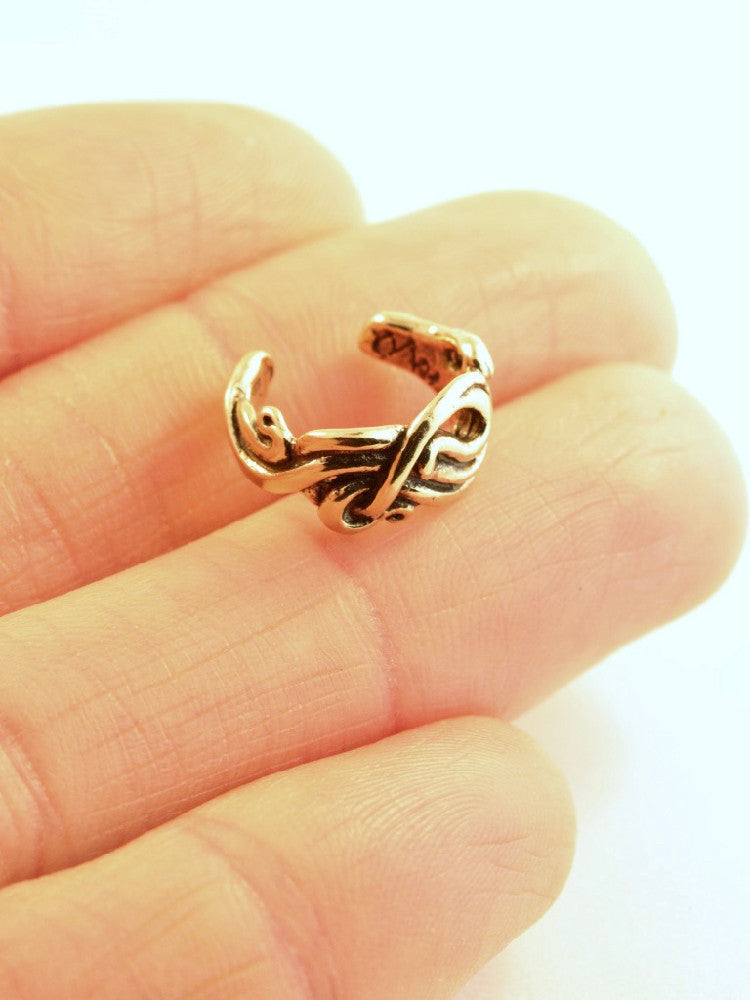 Nouveau Swirl Ear Cuff - 14K Gold
