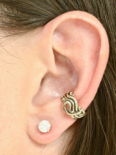 Nouveau Swirl Ear Cuff - 14K Gold