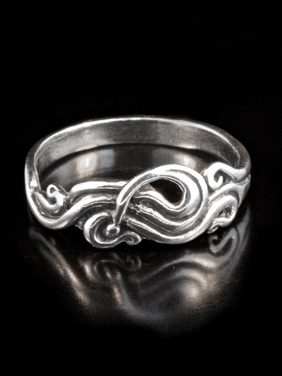 nouveau swirl ring sterling silver
