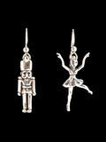 Christmas - Nutcracker and Ballerina Earrings - Sterling Silver