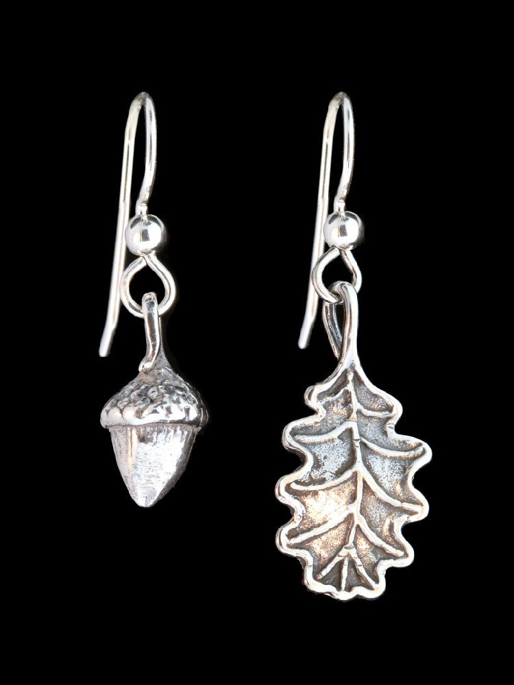 Oak Leaf and Acorn Earrings