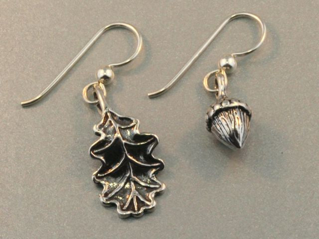 Oak Leaf and Acorn Earrings