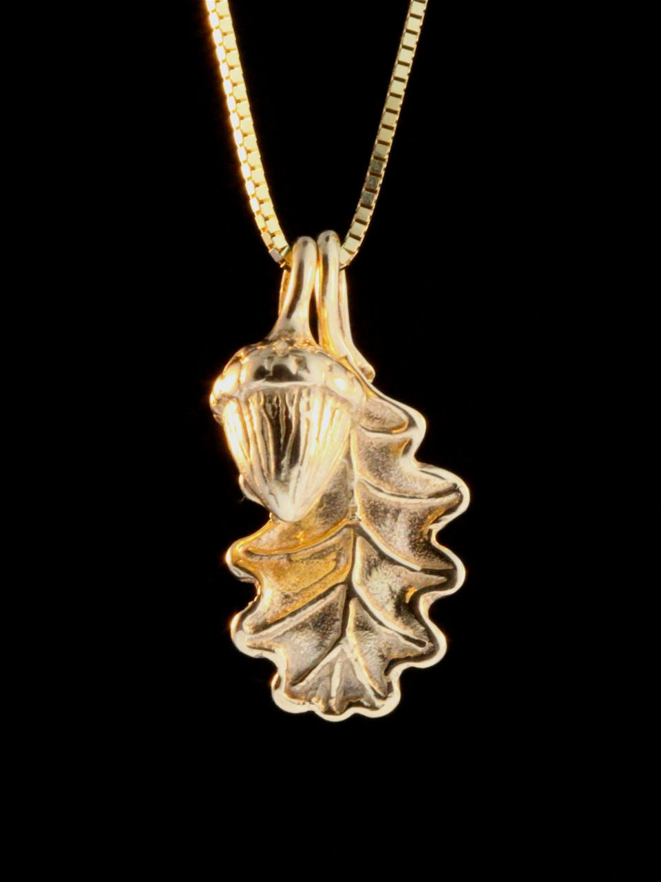 14k gold Oak Leaf & Acorn Charms