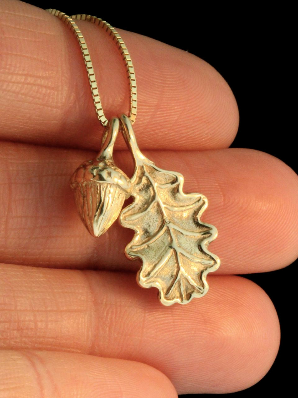 14k gold Oak Leaf & Acorn Charms