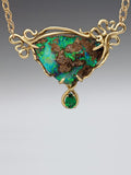 Ocean Reef Boulder Opal Pendant - 18K Gold - SOLD