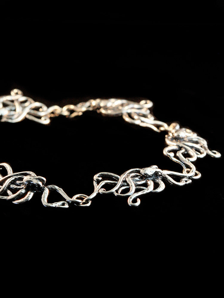 Octopus Bracelet in Sterling Silver