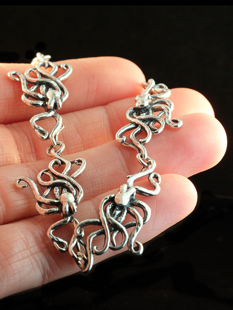 Octopus Bracelet in Sterling Silver