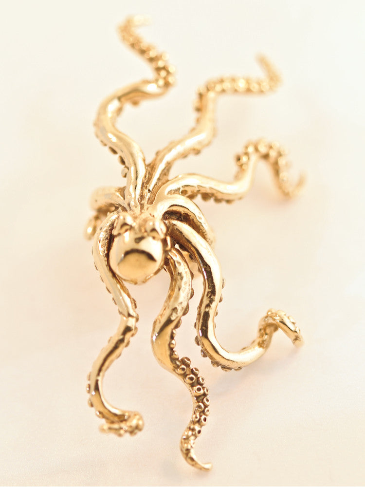 Octopus Ear Cuff - 14K Gold