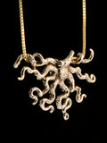 Octopus Slider Pendant - 14K Gold