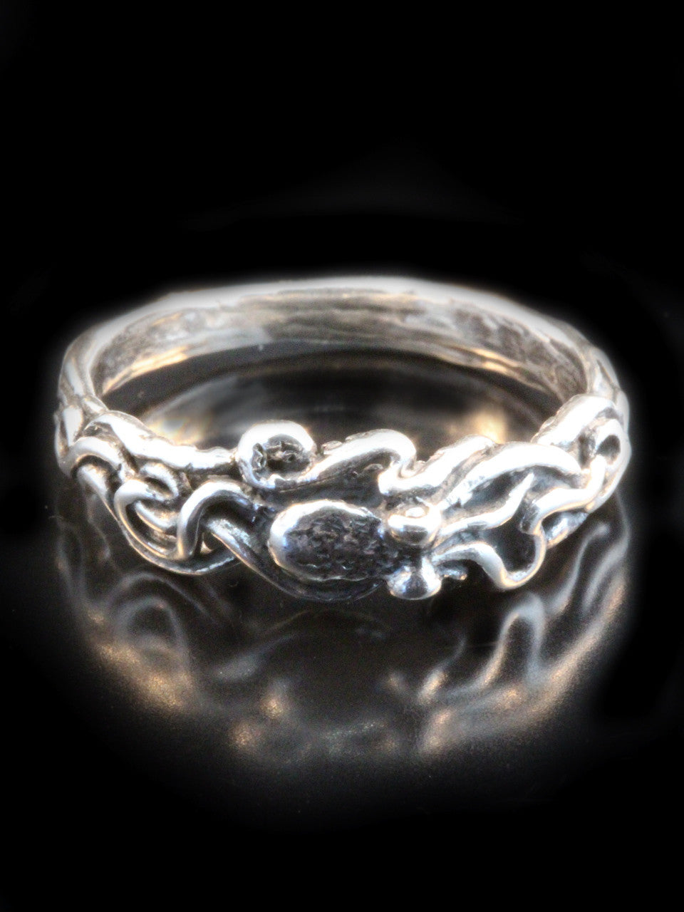 Tentacle Twist Ring in Sterling Silver