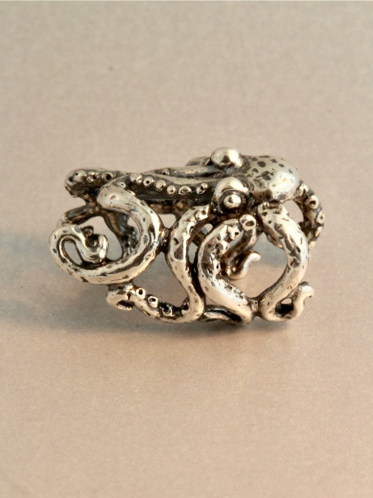 Octopus Ear Crest Cuff - Silver
